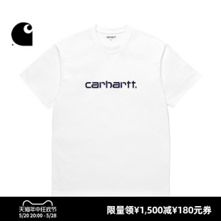 新品 卡哈特 经典 T恤男装 春季 WIP短袖 LOGO字母刺绣宽版 Carhartt