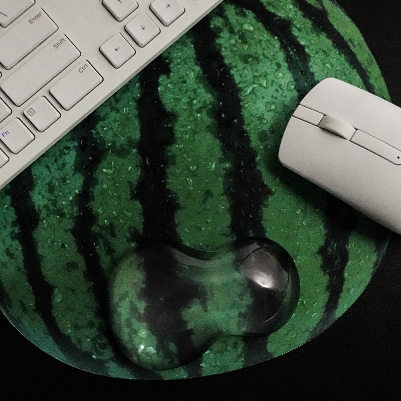 夏天西瓜水珠透明硅胶护腕鼠标垫创意办公女生护手腕垫子高级感