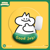 可爱点赞小狗硅胶垫护腕鼠标垫子3D创意礼物办公手腕垫手枕男女生