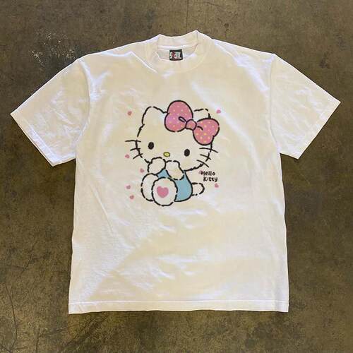 搞钱做牛马慈善店IGEUMM 260g重磅美式复古HelloKitty潮牌小众宽