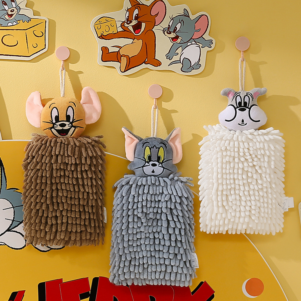 猫和老鼠擦手巾挂式雪尼尔吸水