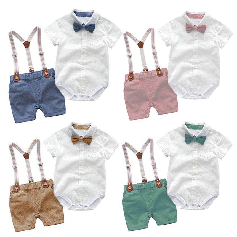 Baby Boy Clothes Summer Gentleman Birthday Suits Newborn Par