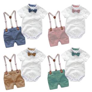 Baby Boy Clothes Summer Gentleman Birthday Suits Newborn Par