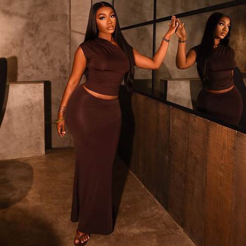 Women's slanted collar crop top, high waist, hip hugging