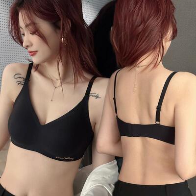 Thin smooth one-piece seamless bra with no tracks or steel