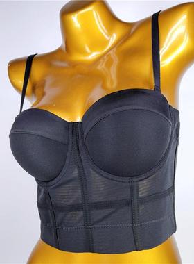 Shoulder straps, gauze mesh, polyester fishbone model cup,