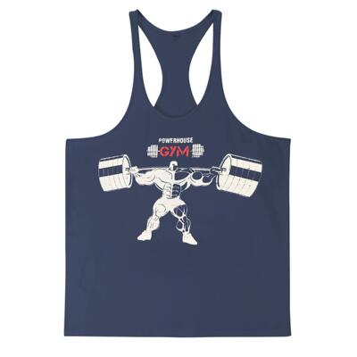 Men's fitness vest with sweat absorbing cotton fine