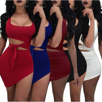 Women's summer clothes with exposed navel, sleeveless