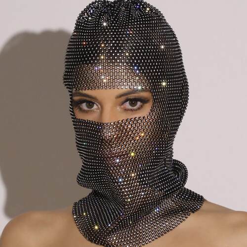 Accessories Headscarf Holiday Carnival Flash Drill Face