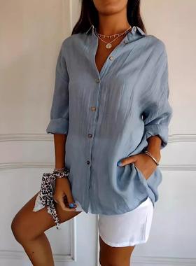 Pleated collared shirt, single women's sleeveless