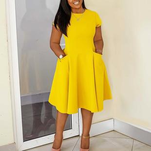 Medium Pocket Skirt Long Word Women