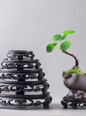 复古正方形长方形圆形花盆底座托盘隔垫塑料盘大中小号室内外加厚