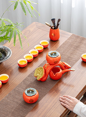 德化茶具套装礼盒如意人生泡茶冲茶器镀金茶海公道杯茶壶茶杯茶罐