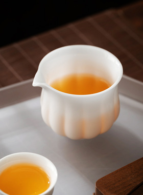 冰种公道杯茶海配件盖碗茶杯羊脂玉品茗杯功夫茶具茶盏茶杯主人杯