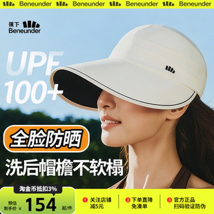 蕉下鸭舌帽大帽檐防晒帽黑胶遮阳女款新款夏季防紫外线透气太阳帽