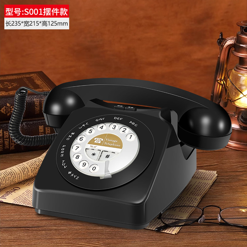 老式复古电话机摆件怀旧老物件模型80年代座机咖啡厅装饰摆设道具