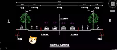 道路横断面图cad版本 道路公路设计，标准横断面图，市政道路等