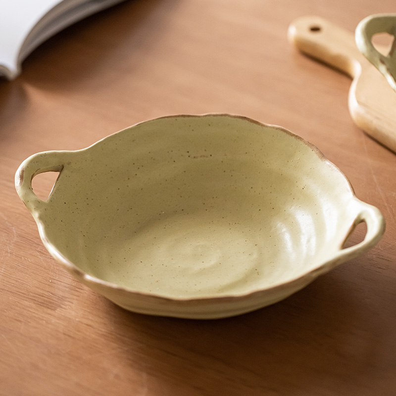 粗陶餐具汤碗双耳碗日式盘子陶瓷双耳盘不规则复古家用侘寂风餐具,餐饮具,碗,淘宝优惠券,粉丝福利购,淘宝优惠卷