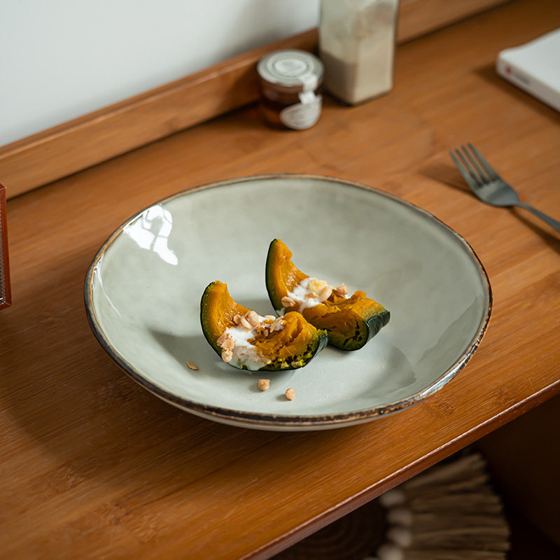 日式做旧款陶瓷敞口碗高级窑变古朴感沙拉碗拌面碗家用汤碗面碗,餐饮具,碗,淘宝优惠券,粉丝福利购,淘宝优惠卷