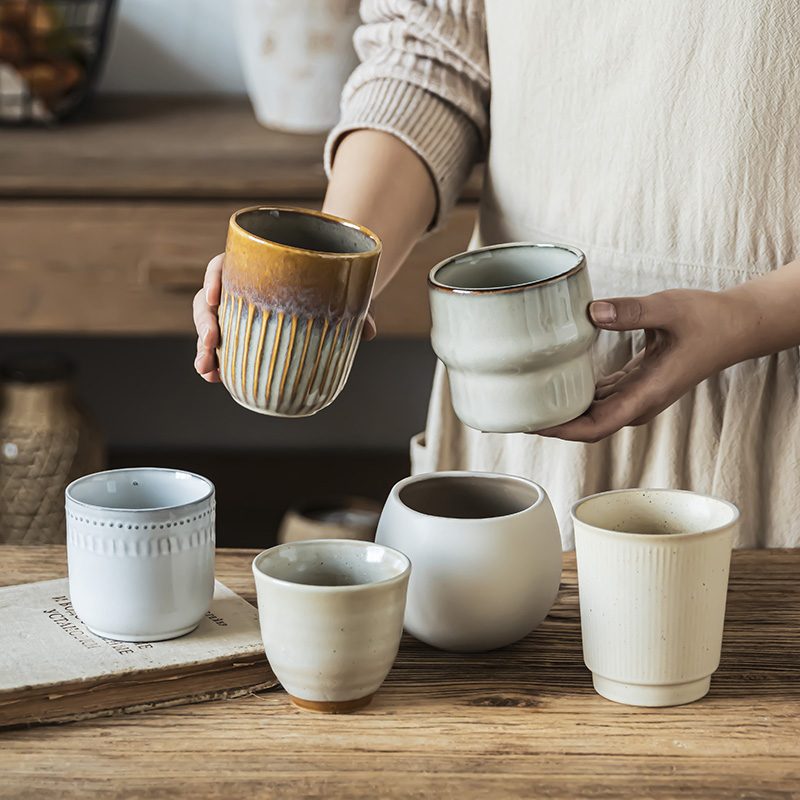 复古汤吞杯日料清酒杯陶瓷茶具