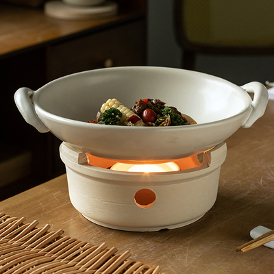 涧山集耐高温双耳干锅酒精炉底座