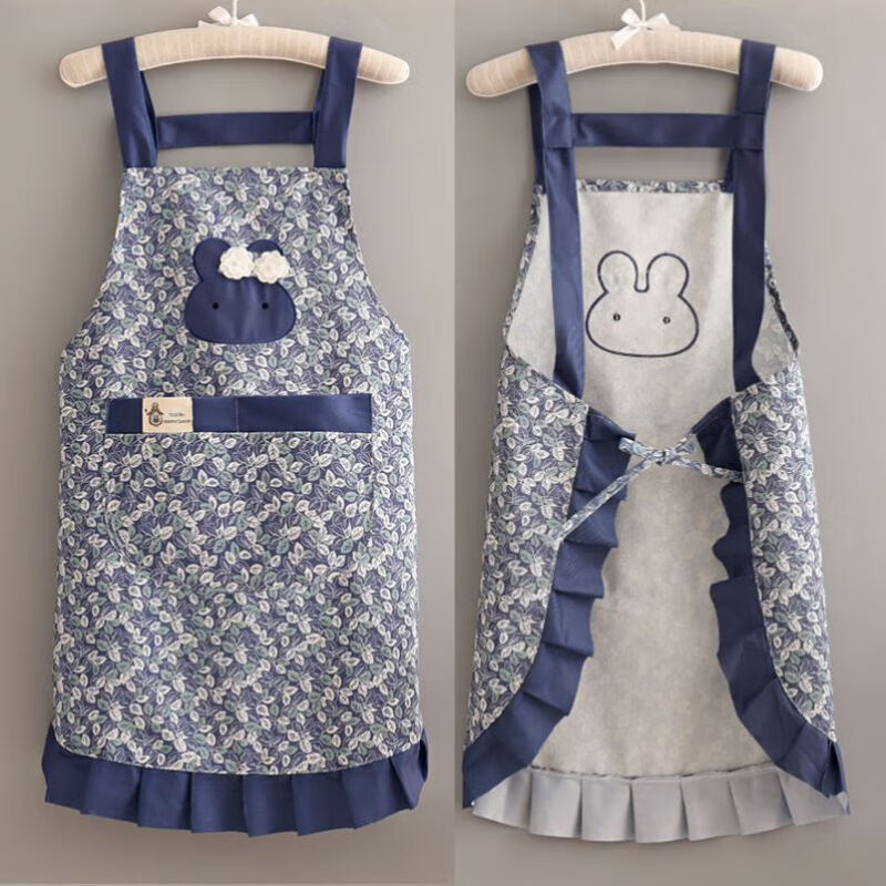 婆青女版洋气好看时尚的围裙家里家外新款2023家用厨房背带棉布R5
