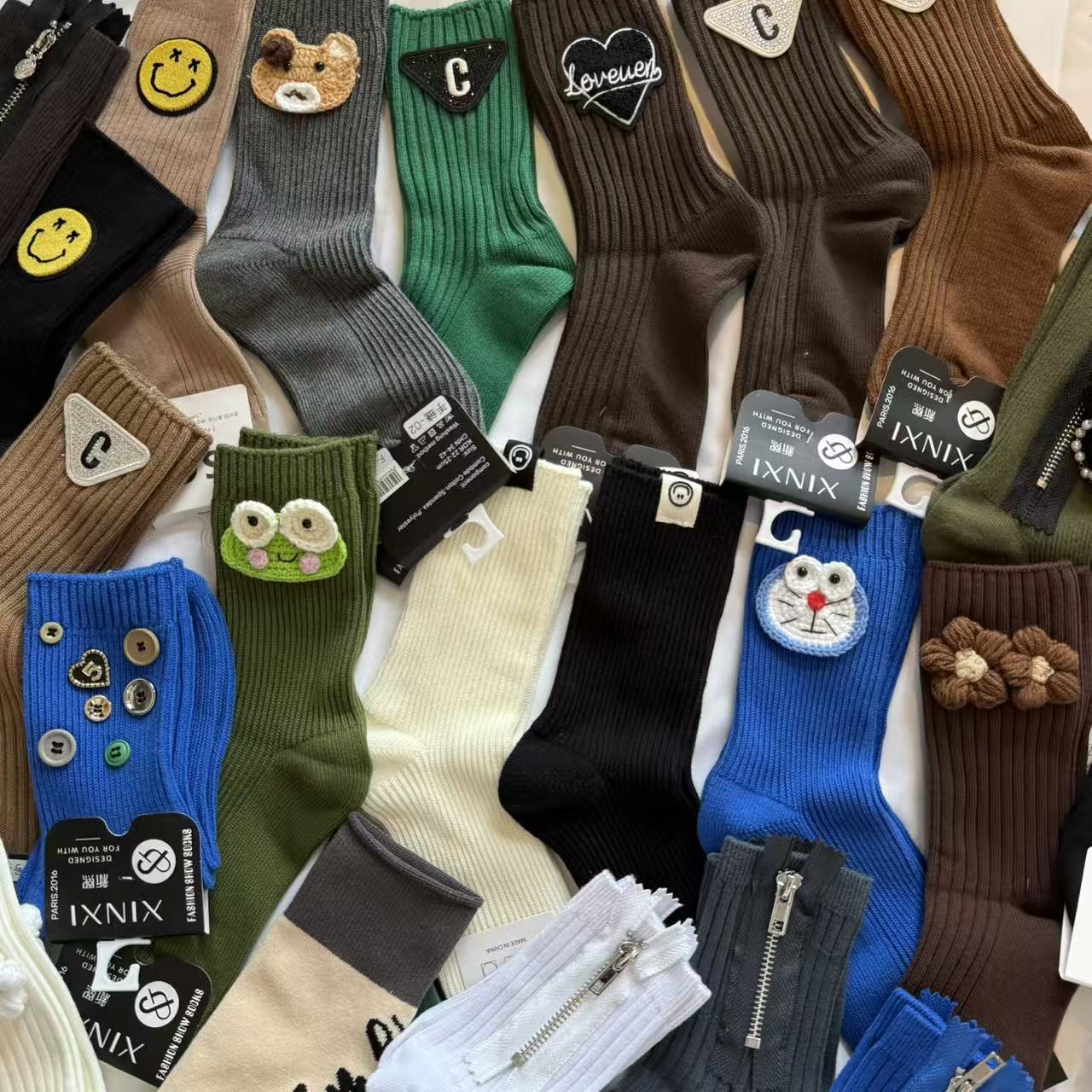 欧货重共饰品袜高品质中筒百搭