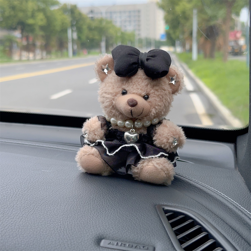 创意汽车摆件可爱卡通高档小熊