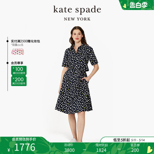 spade 夏季 kate 高级感波点连衣裙松弛感优雅气质2024新款 女士