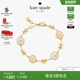3期免息 kate spadeks Heritage bloom桃心四叶花手链