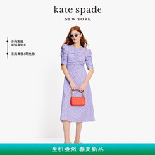 春季 新品 spade 春日波点褶皱连衣裙日常通勤休闲女 kate