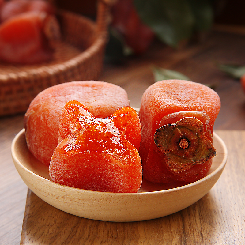 柿饼特级农家自制吊柿饼干尖流心霜降吊圆饼5斤整箱