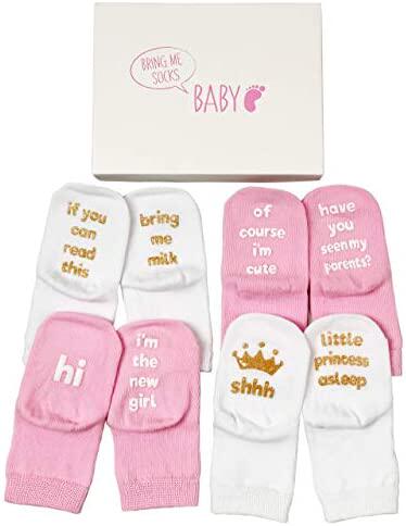 baby girl socks gift set - unique baby shower or newborn gif