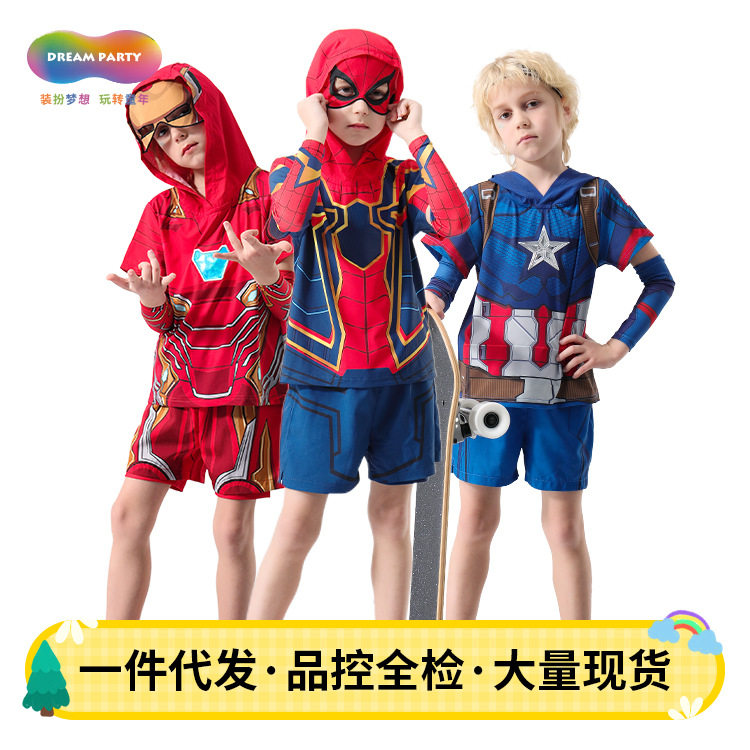 新款蜘蛛侠儿童夏季防晒冰袖运动