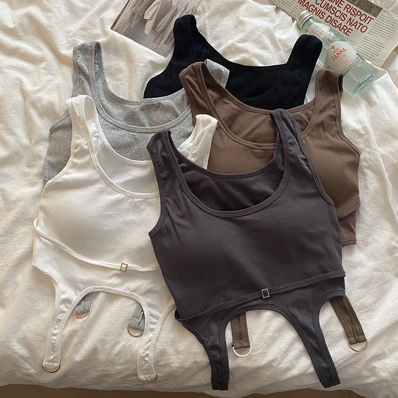 女童夏季新款不规则短款吊带小背心韩版时尚儿童紧身内搭上衣背心