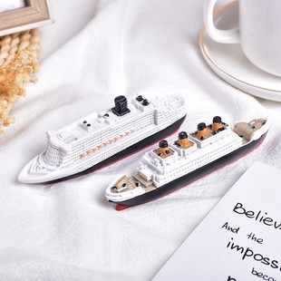 模型地中海树脂船多层邮轮景观船造型家居创意摆 w泰坦尼克号新款
