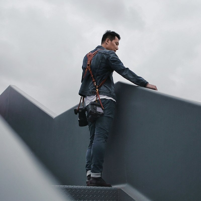 xarmor 单反相机双机背带肩带摄影师快枪手真皮减压手工复古双肩