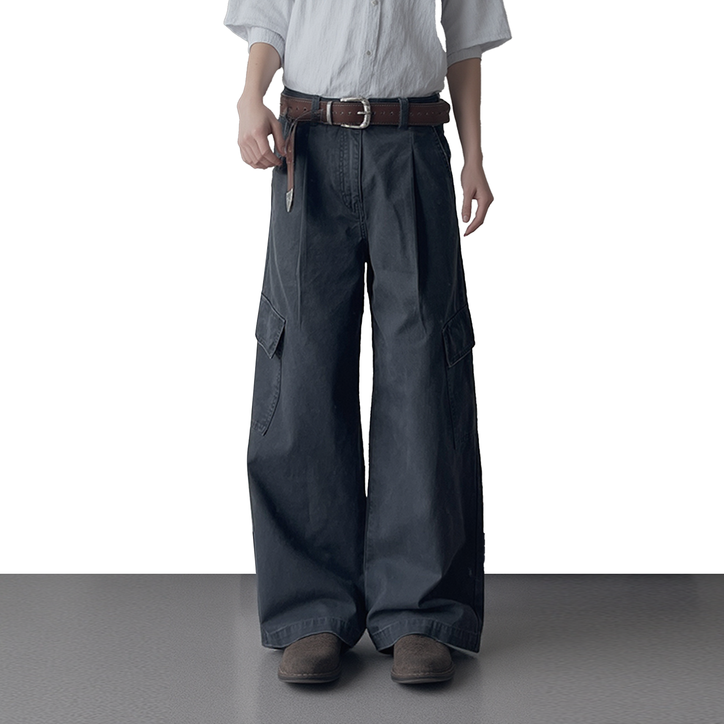 美式复古简约大口袋工装休闲裤