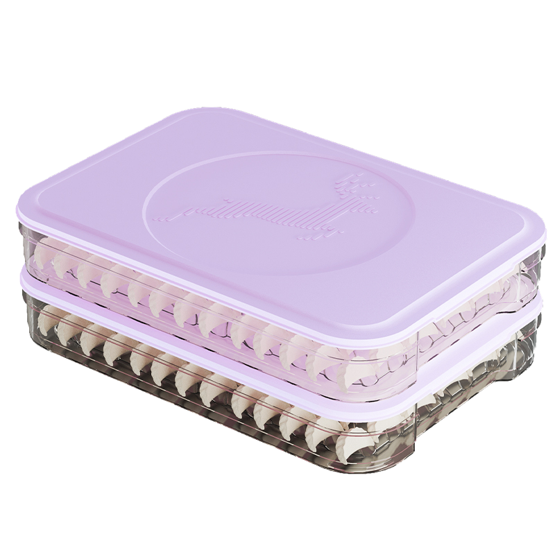 饺子收纳盒冰箱用水饺速冻盒专用密封保鲜盒多层托盘馄饨冷冻盒子