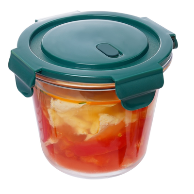 圆形玻璃碗带盖微波炉加热保鲜盒