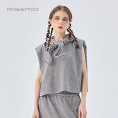 微弹棉感无袖 容子木ROSEMOO26春 商场同款 连帽马甲RWM1AC419D
