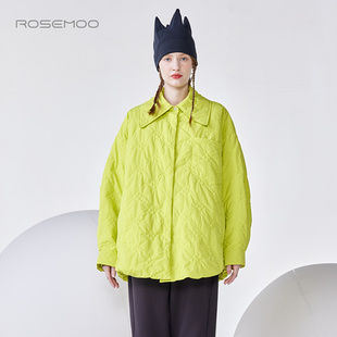 绗棉棉服RCL1OP101A 款 容子木ROSEMOO24年春新品 哑光质感细腻衬衫