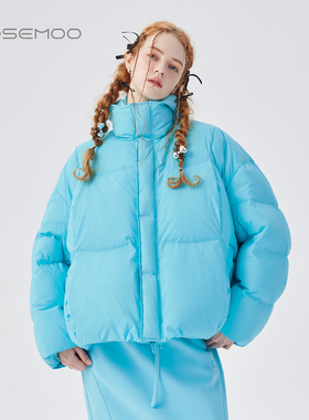 容子木ROSEMOO25冬商场同款轻暖舒适立领大方块羽绒服RSS4YP406D
