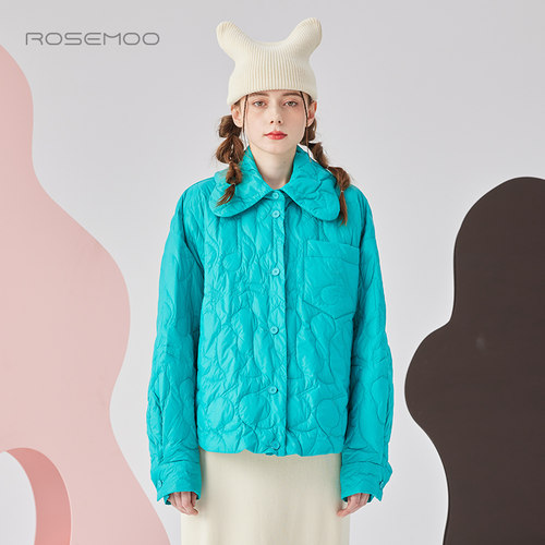 容子木ROSEMOO24年秋季新款细腻柔软轻薄羽绒服RCL3YP421D