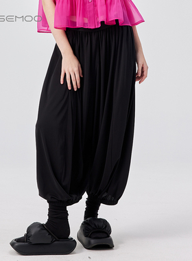 容子木ROSEMOO25夏【商场同款】垂顺收脚口宽松九分裤RSS2KC292B