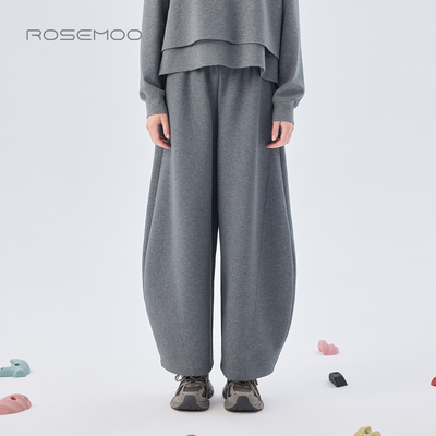 容子木ROSEMOO26春【商场同款】微弹长绒棉宽松长裤RWM1KC206B