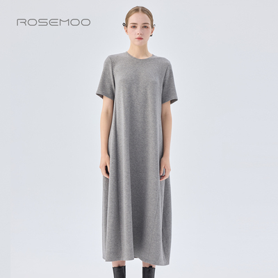 容子木ROSEMOO26春【商场同款】微弹棉感圆领连衣裙RWM1LC422D