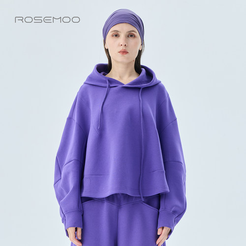 容子木ROSEMOO2026秋商场同款微弹棉感连帽套头卫衣RWM3TC029T