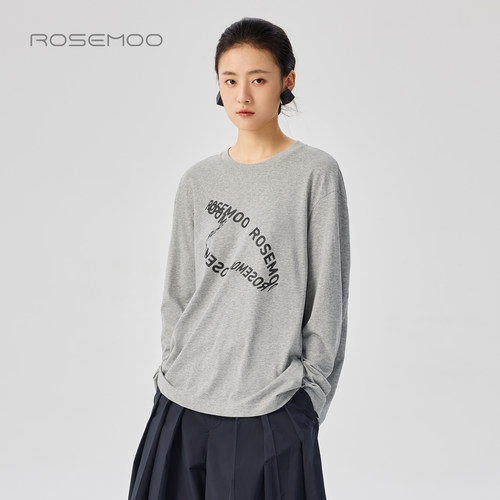 ROSEMOO/容子木26夏【商场同款】清透字母印花套头上衣RWM2TC295B