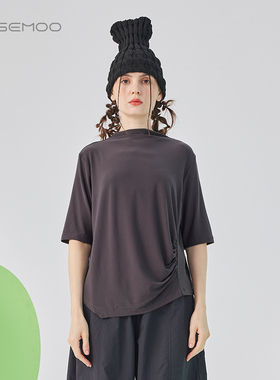 容子木ROSEMOO25春商场同款亲肤针织小高领打底上衣RSS1TP122A